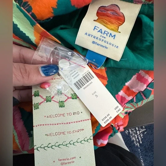 Farm Rio | Pleated Palm Midi Dress - Picture 5 of 5